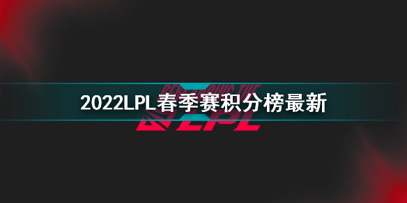 2022LPL春季赛积分榜最新