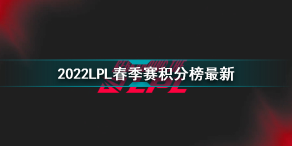 2022LPL春季赛积分榜最新