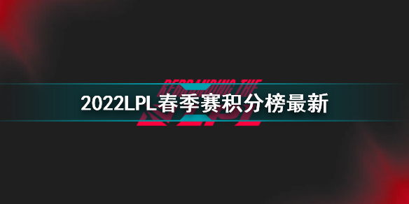 2022LPL春季赛积分榜最新